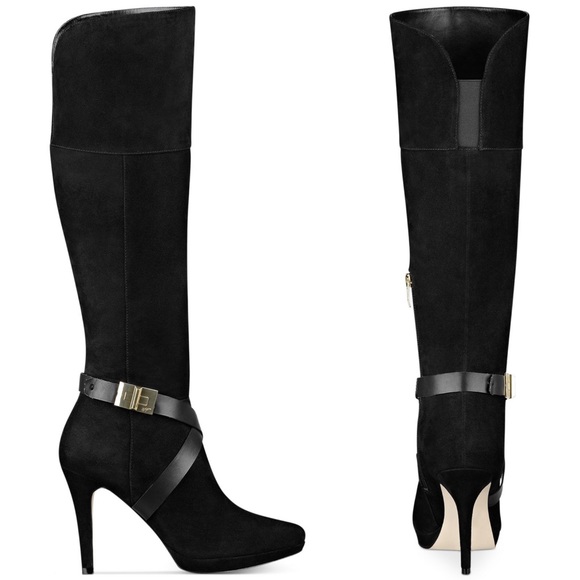 marc fisher knee high suede boots